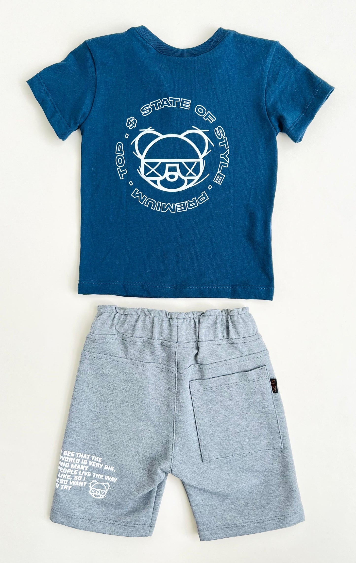 SET INFANTIL CON ESTAMPADO DIVERTIDO AMÉN