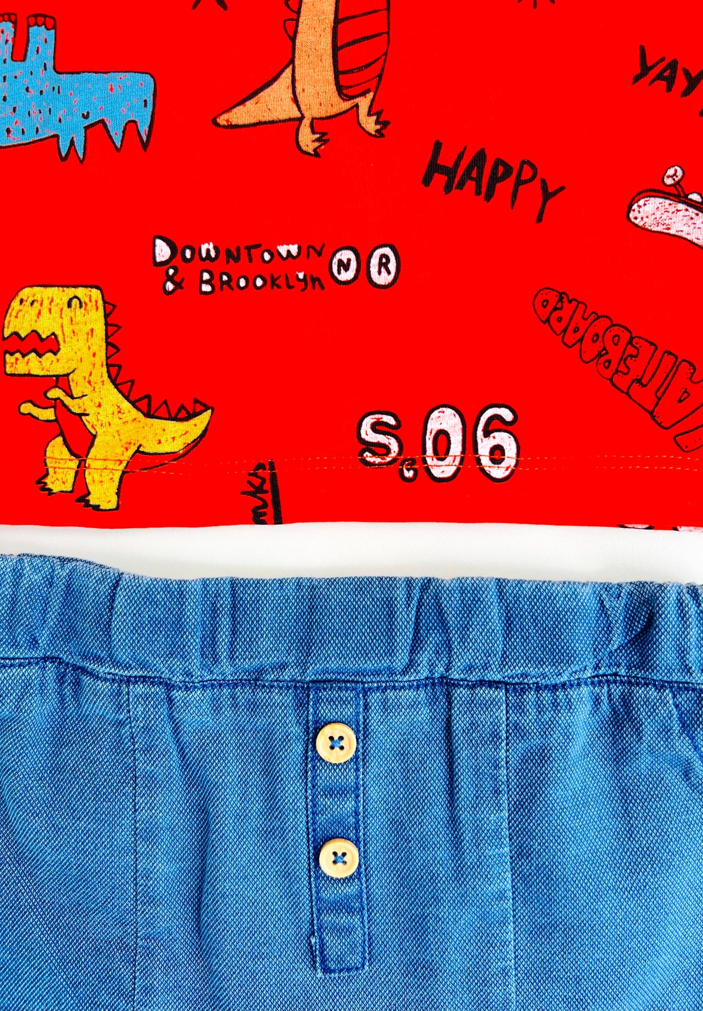 CONJUNTO EUROPEO SHORT DENIM DINO - LOSAN