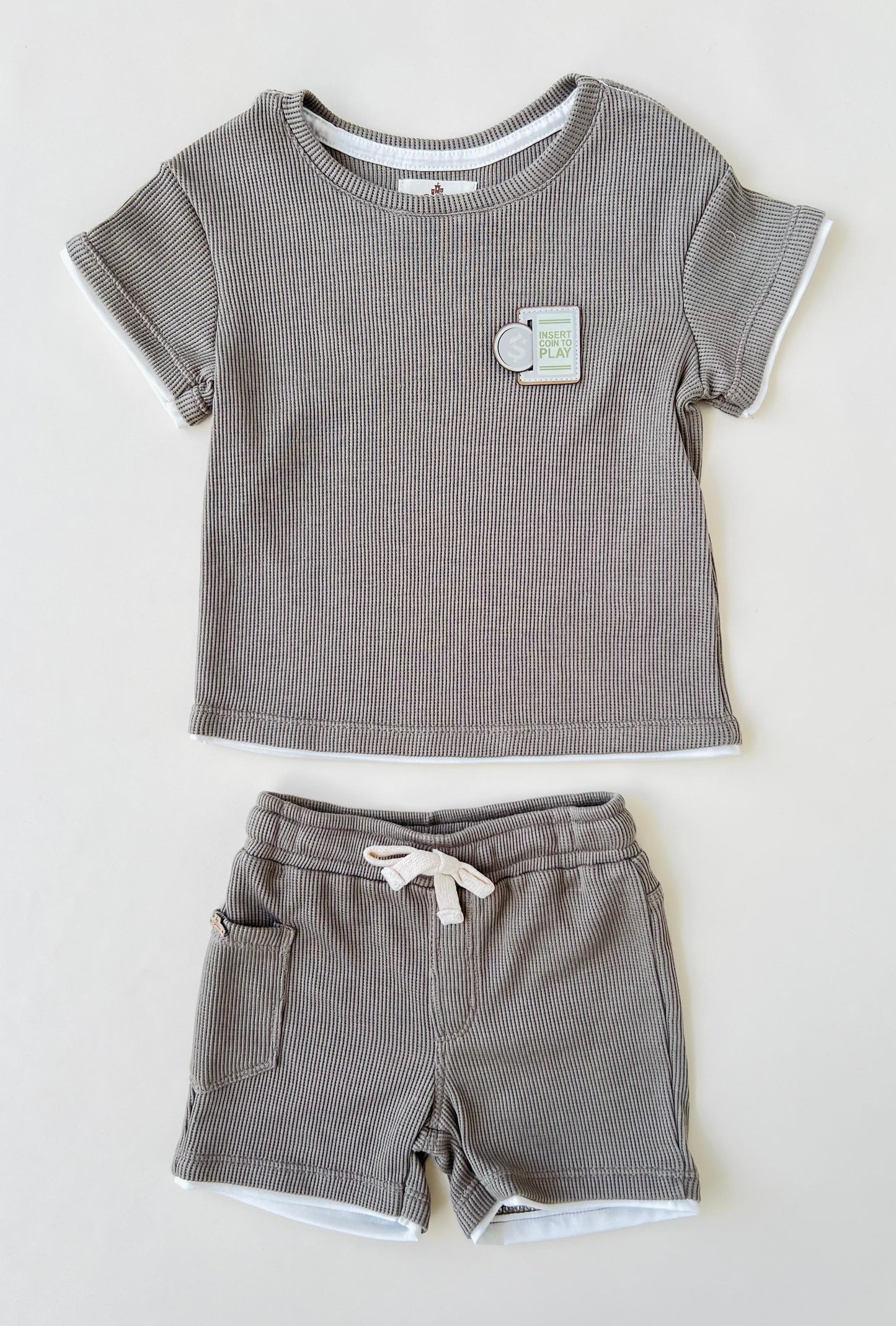CONJUNTO INFANTIL TEJIDO WAFFLE
