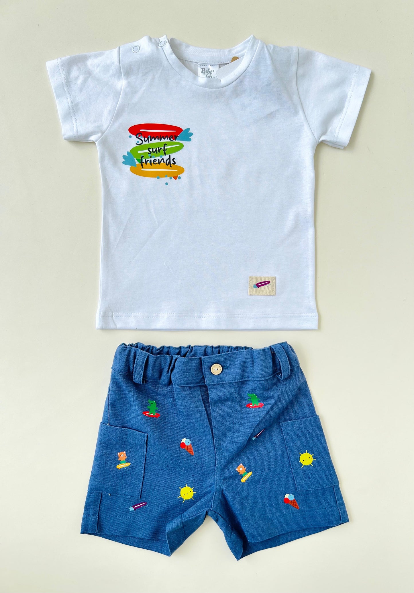 CONJUNTO SUMMER SURF FRIENDS BEBÉ FELIZ