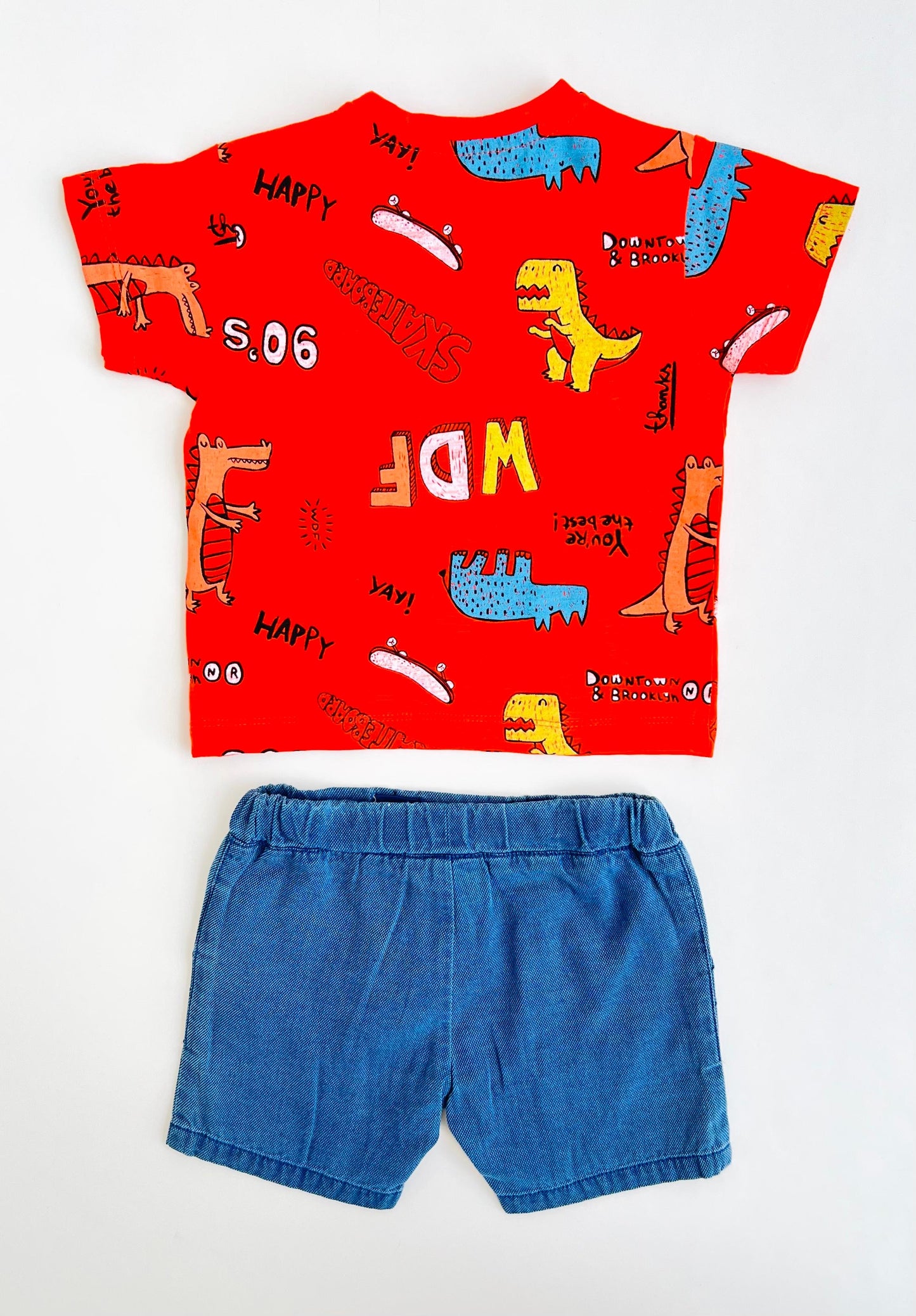 CONJUNTO EUROPEO SHORT DENIM DINO - LOSAN