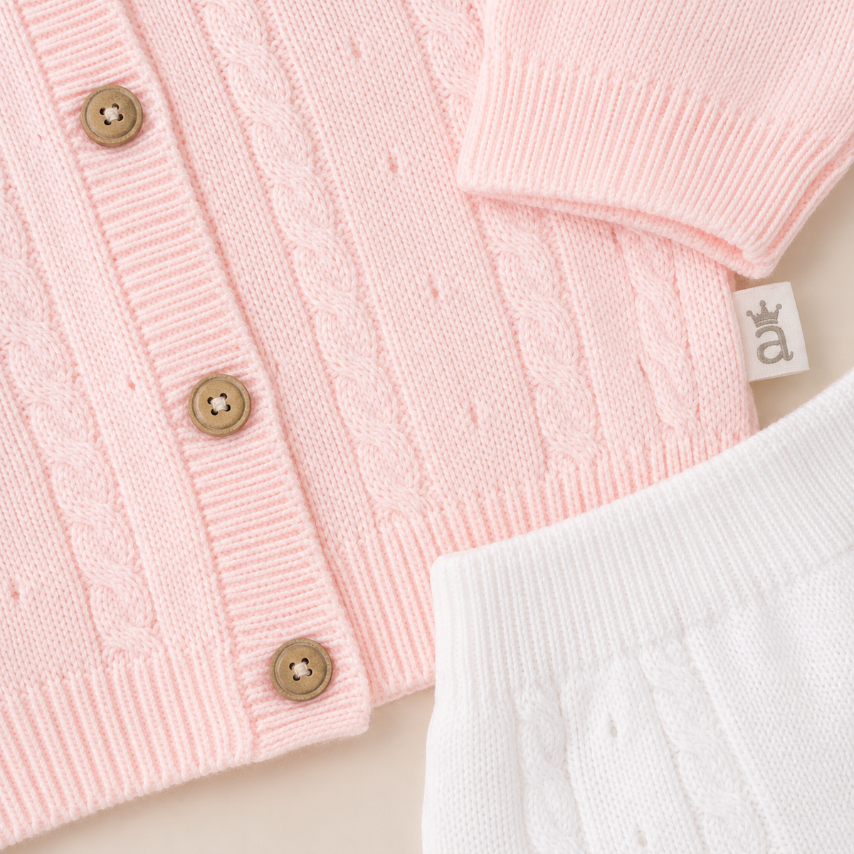 CONJUNTO CLASICO PARA BEBÉ - 4 PIEZAS - COLOR ROSADO
