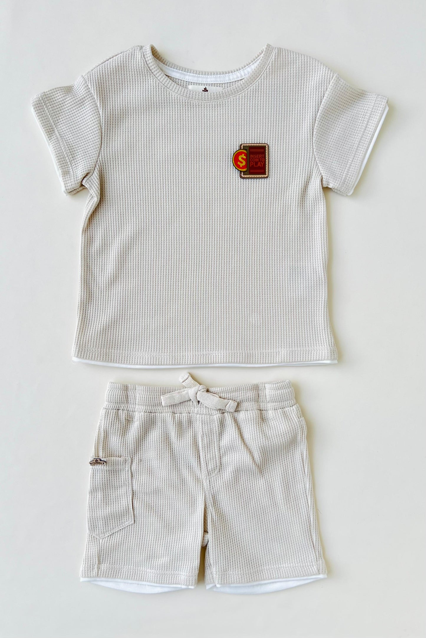 CONJUNTO INFANTIL TEJIDO WAFFLE