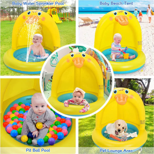 PISCINA INFLABLE DE PATO PARA BEBÉS