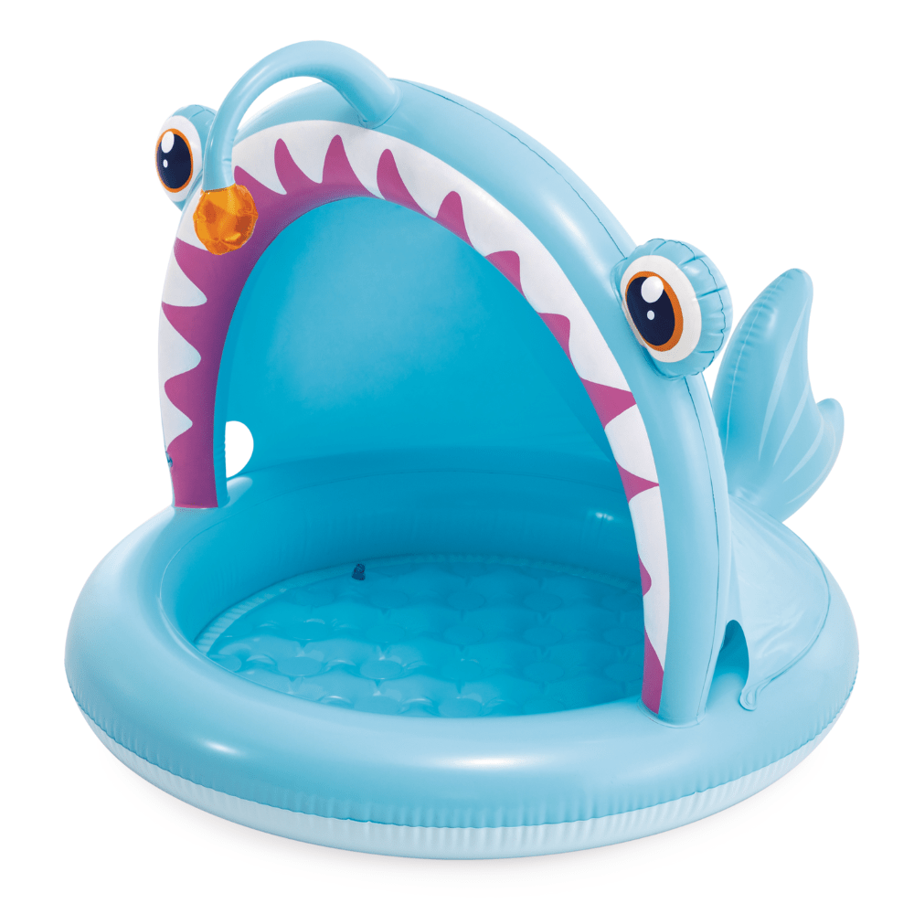 PISCINA INFLABLE PEZ LINTERNA 127X102CM