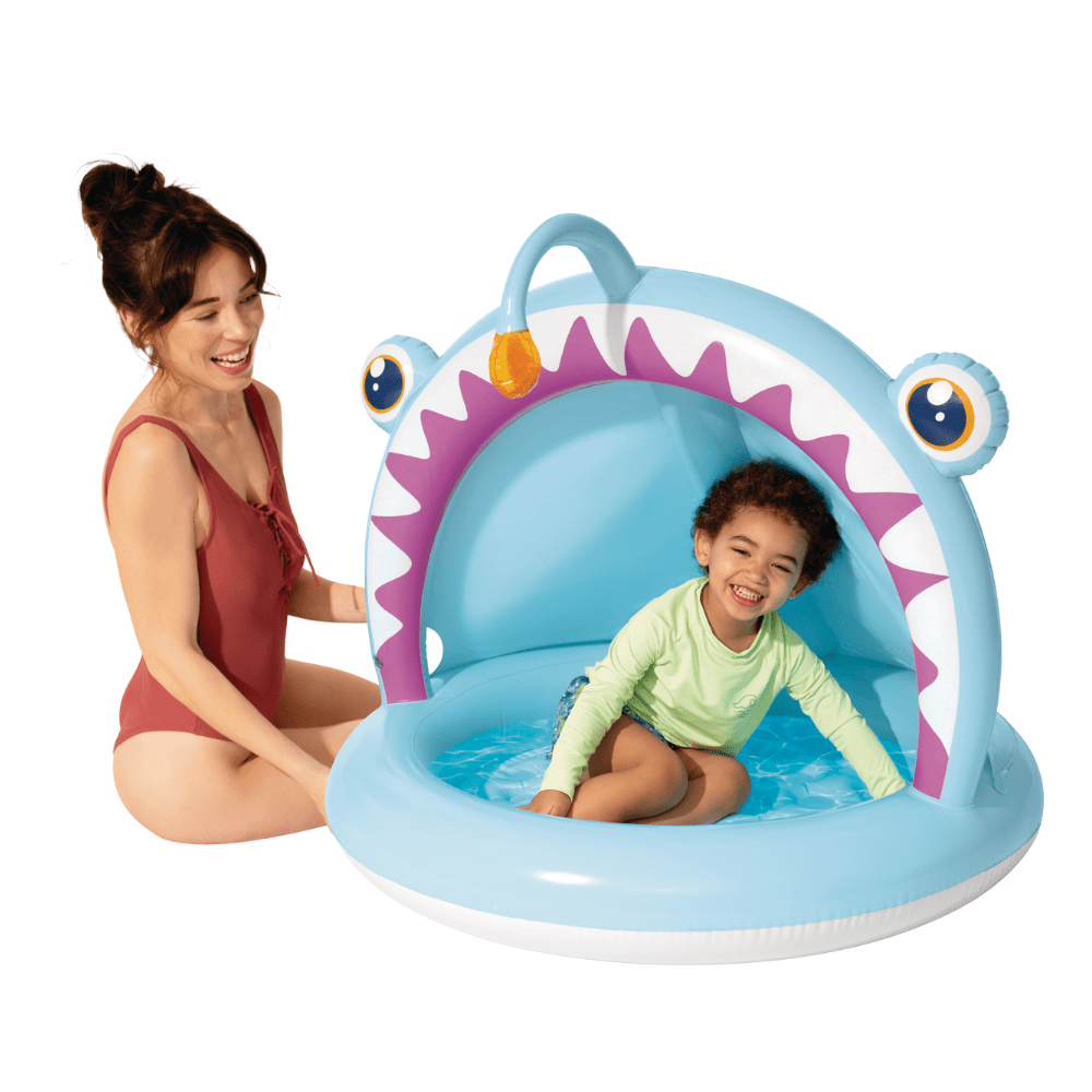 PISCINA INFLABLE PEZ LINTERNA 127X102CM