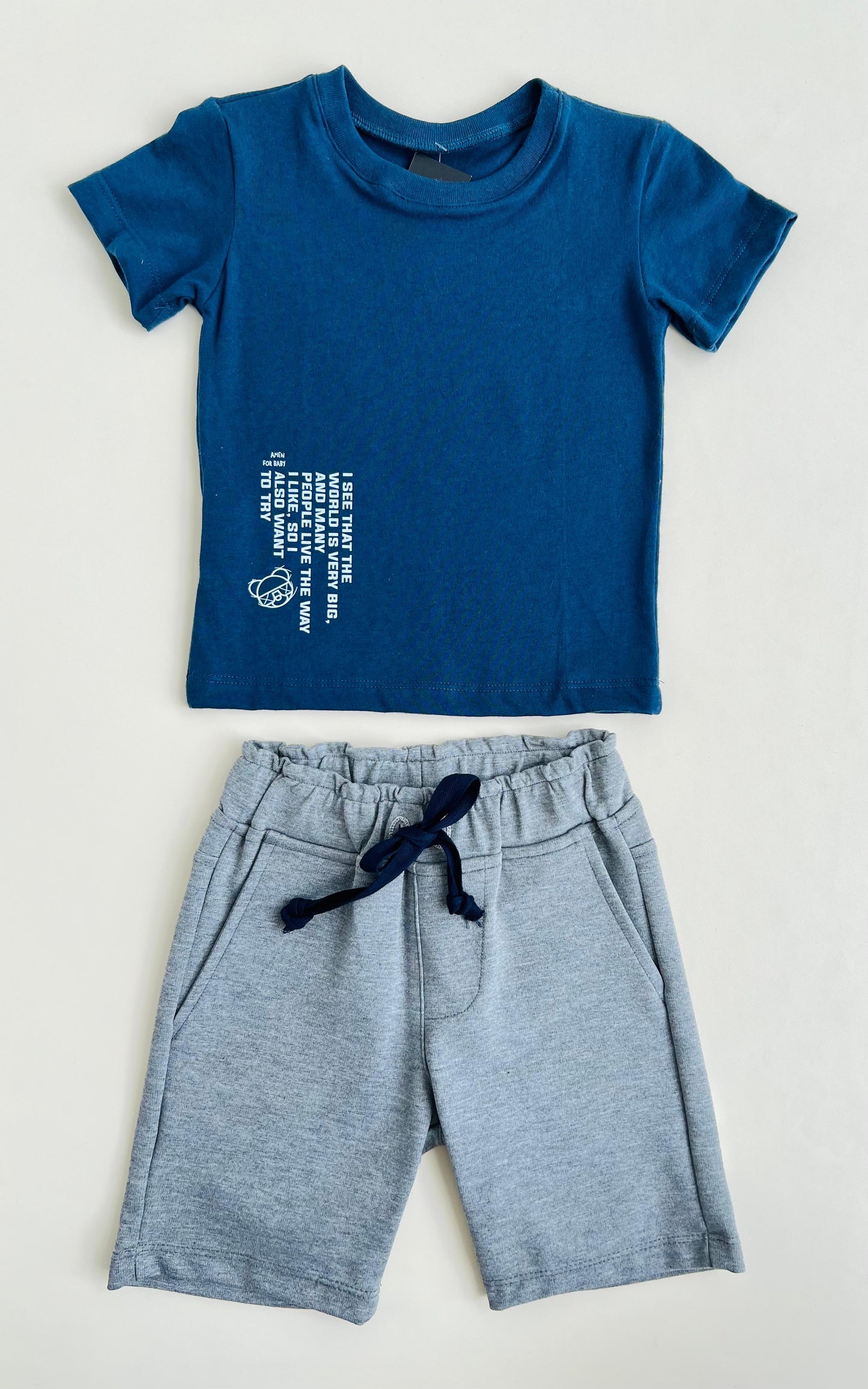 SET INFANTIL CON ESTAMPADO DIVERTIDO AMÉN