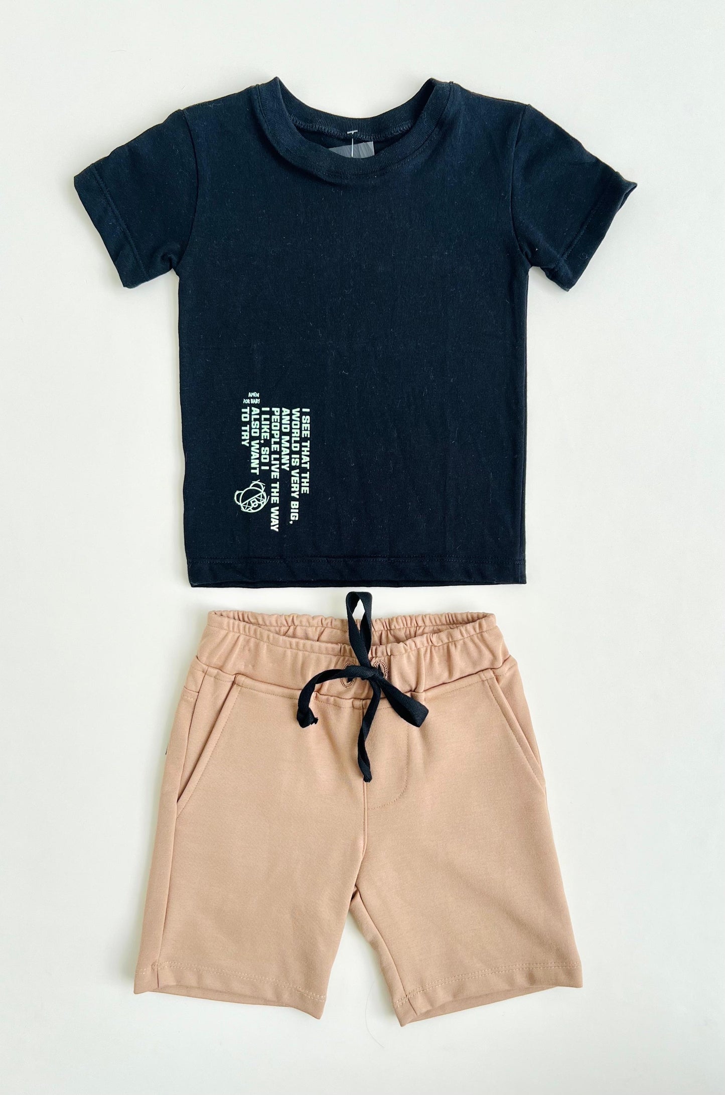 SET INFANTIL CON ESTAMPADO DIVERTIDO AMÉN