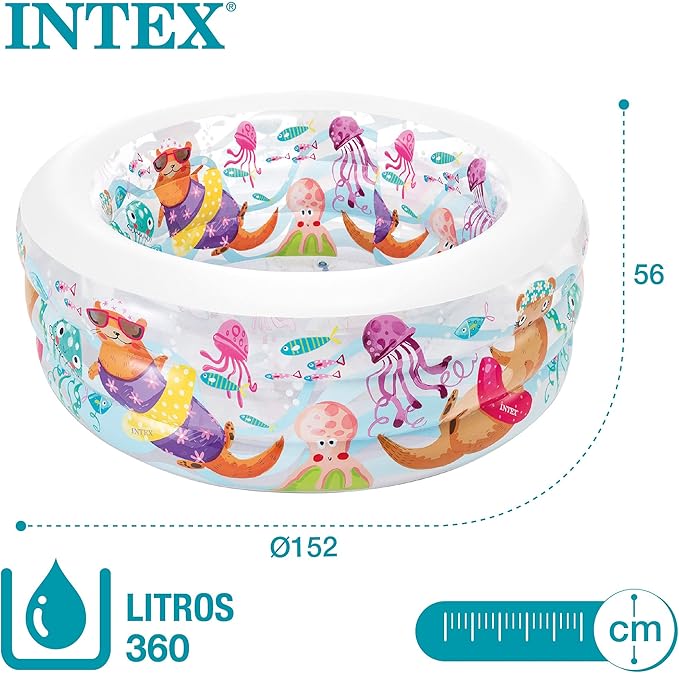 PISCINA INFLABLE MUNDO MARINO