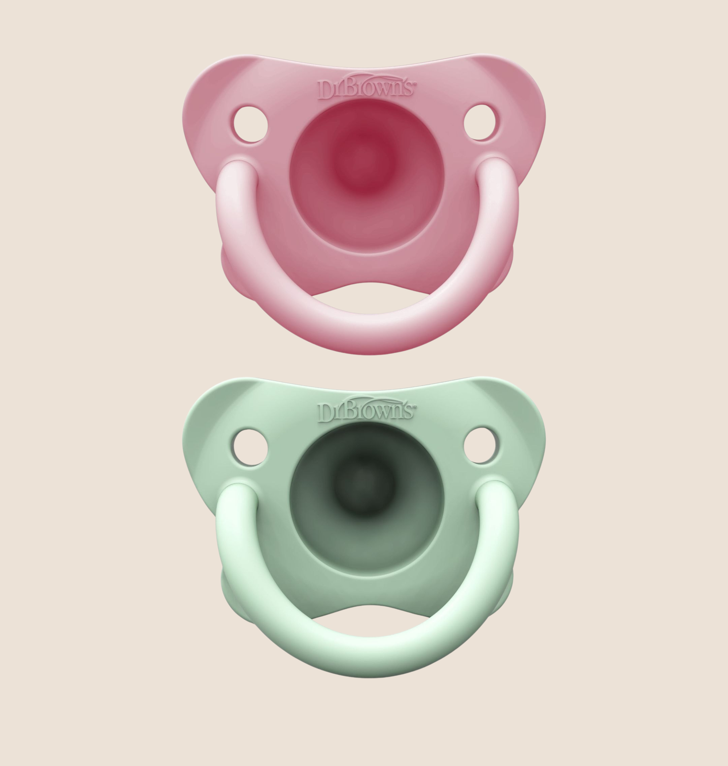 CHUPOS DR. BROWN’S HAPPYPACI - X2 - 100 % SILICONA SUAVE - 0 A 6 M
