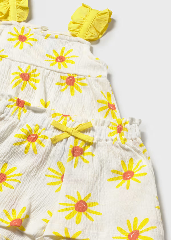 CONJUNTO PANTALON CORTO Y CAMISETA DE TIRANTES BEBE MAYORAL