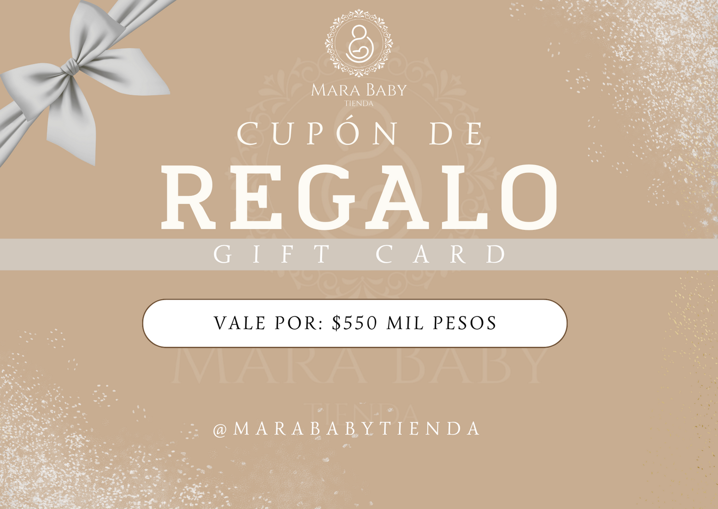 CUPÓN DE REGALO POR $550 MIL PESOS
