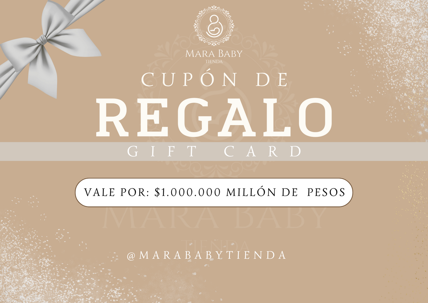 CUPÓN DE REGALO POR $1 MILLÓN DE PESOS