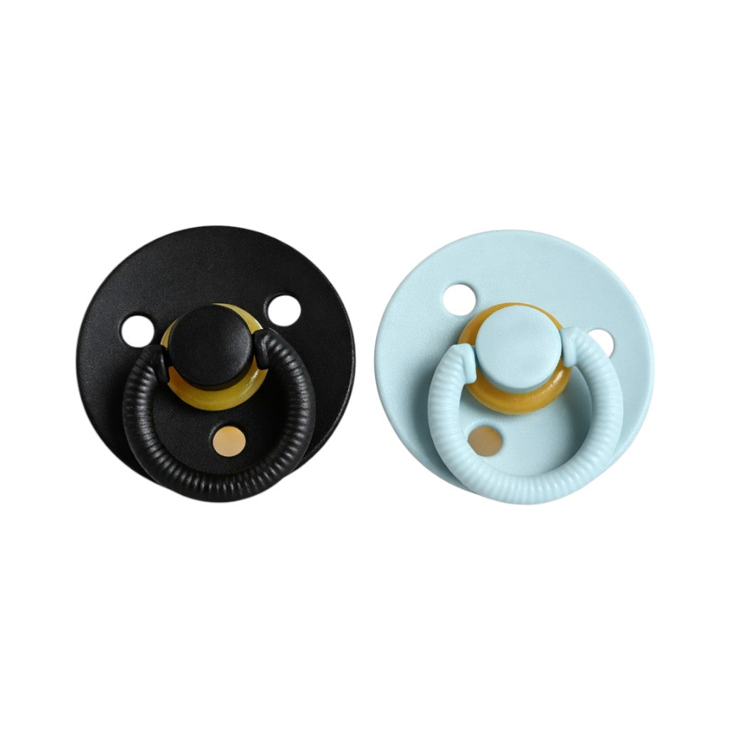 CHUPON DE GOMA NATURAL MUNLOVE . 0M+ - NEGRO Y AZUL