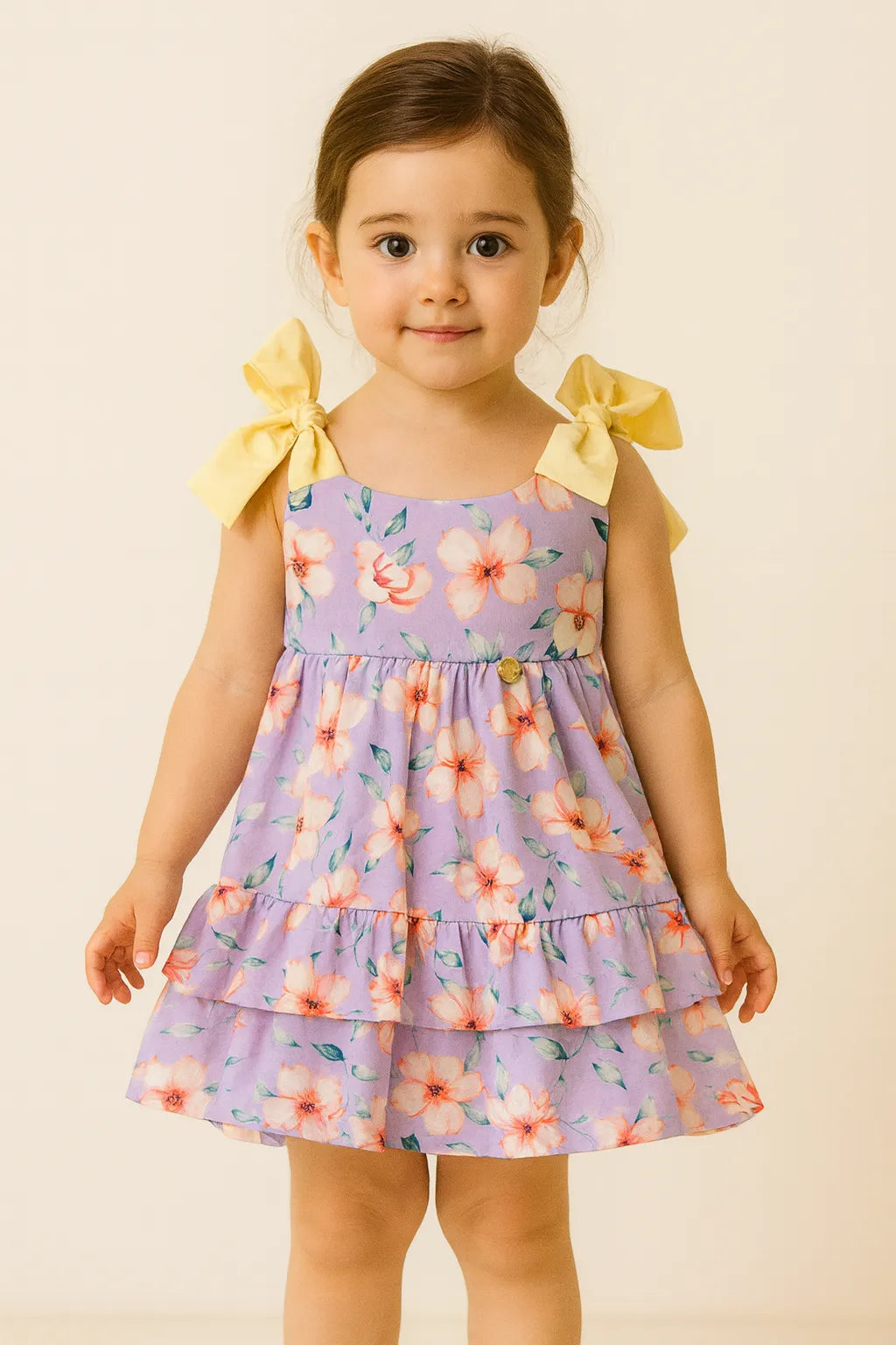 VESTIDO FLORAL CON TIRAS AJUSTABLES