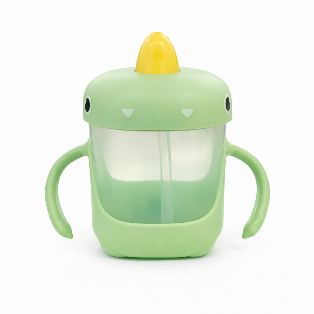 VASO ENTRENADOR PARA BEBE CON PITILLO - DISEÑO DINOSAURIO