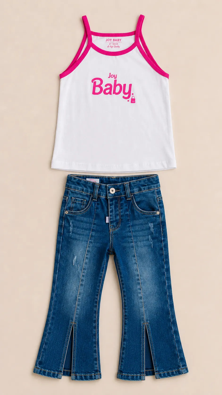 CONJUNTO DENIM TIRAS 3 PIEZAS