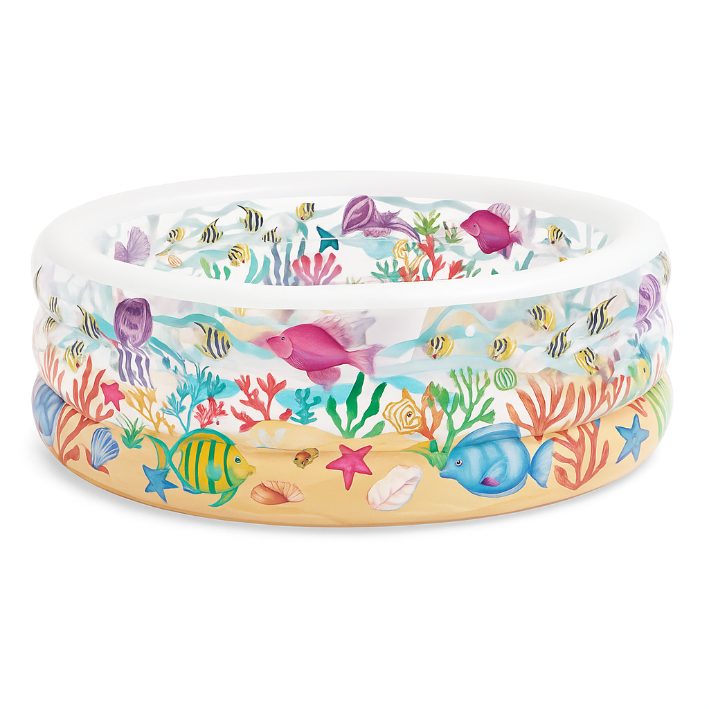 PISCINA INFLABLE MUNDO MARINO