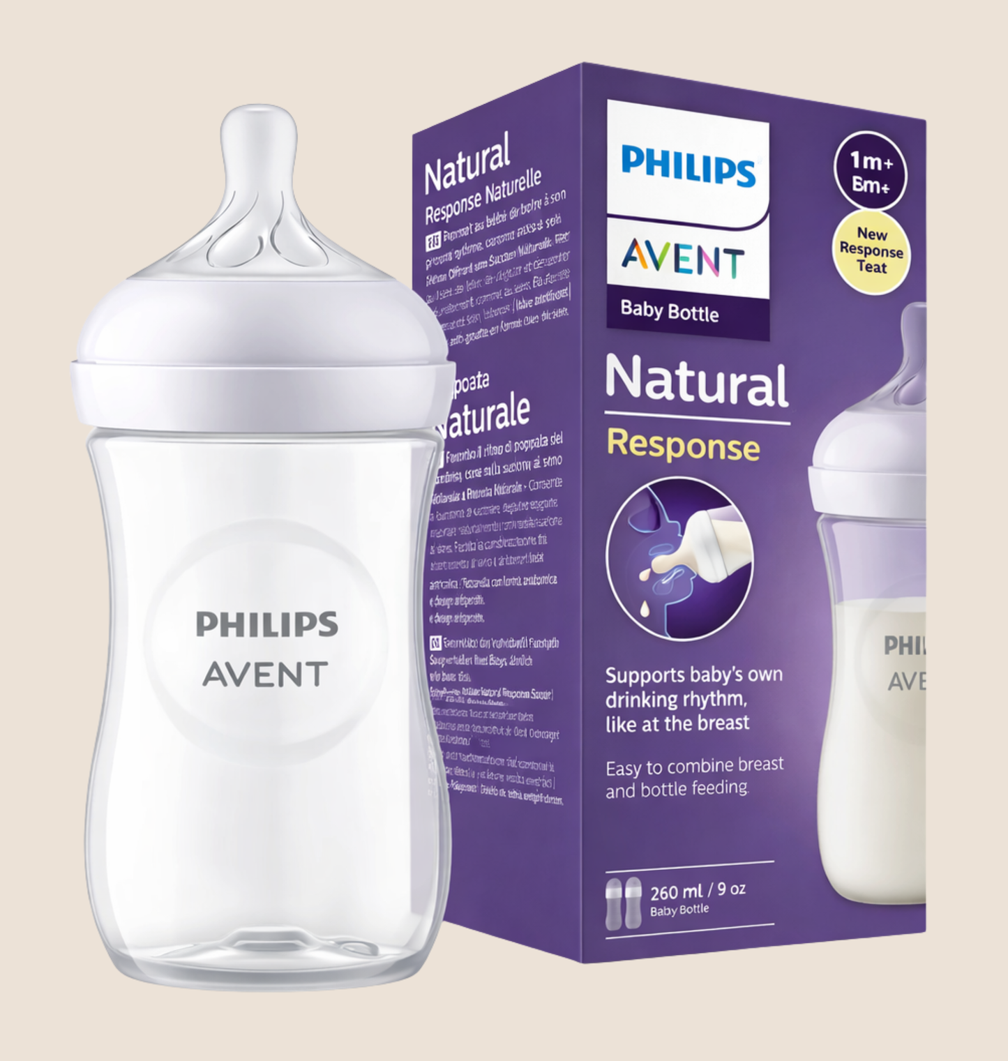 TETERO PHILIPS AVENT NATURAL RESPONSE 260ML (9 Oz)