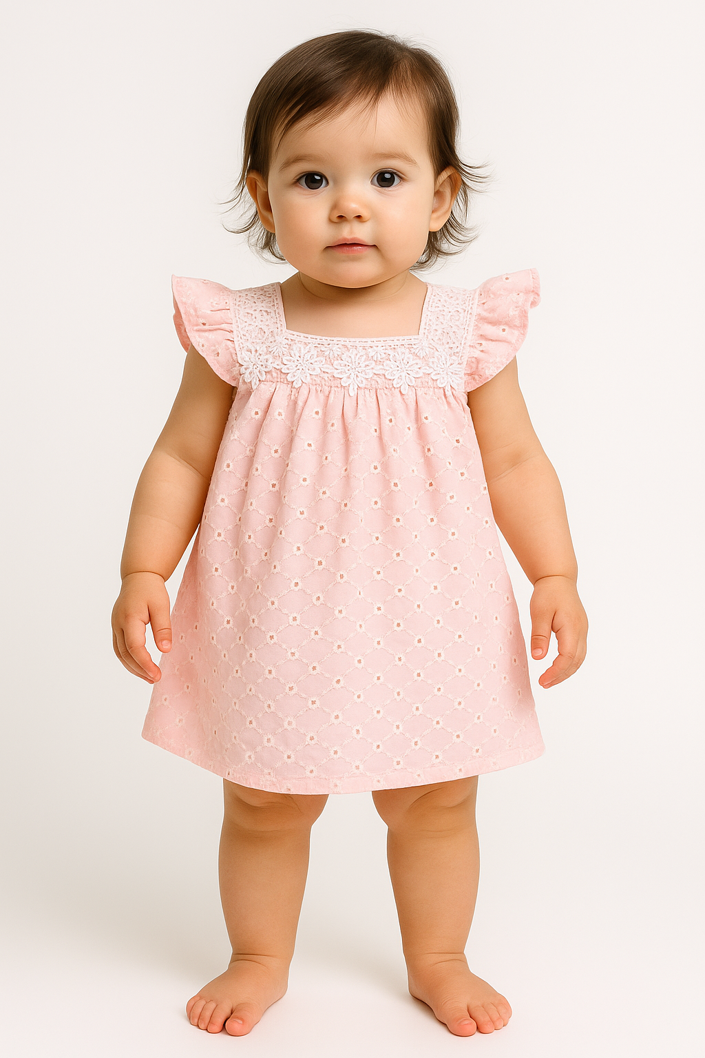 VESTIDO BORDADO PARA BEBÉ MARTIN@S