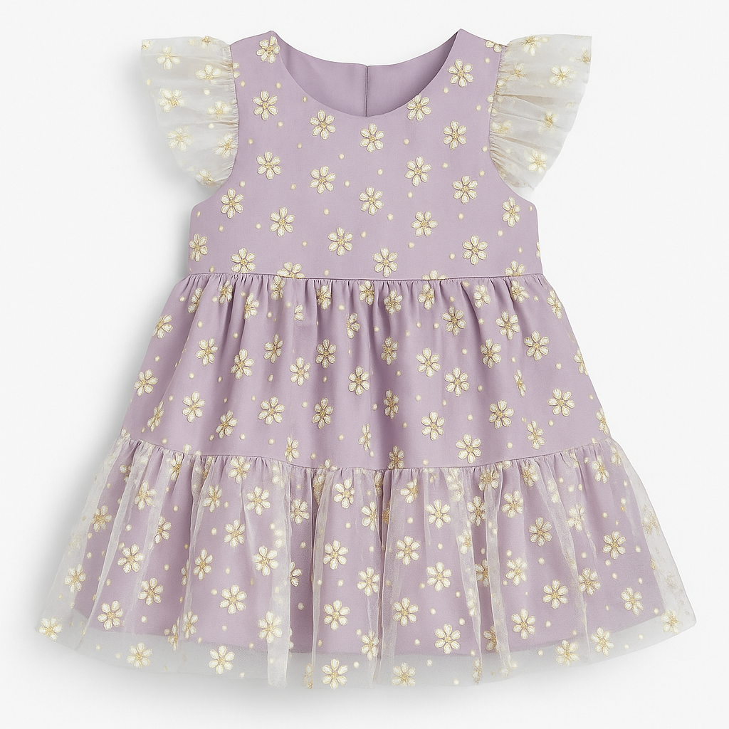 VESTIDO DE FLORES TUL MARTIN@S