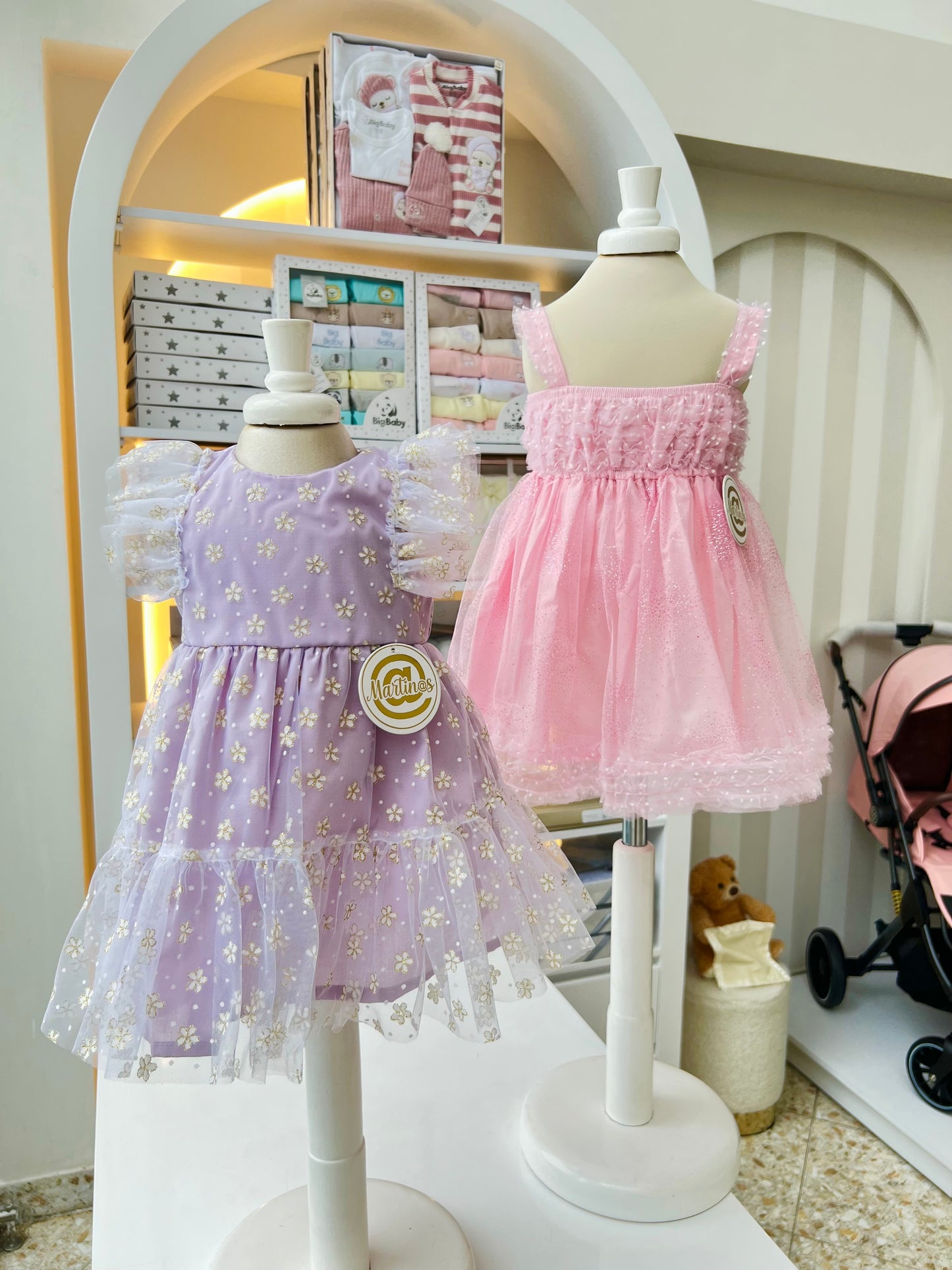 VESTIDO DE FLORES TUL MARTIN@S
