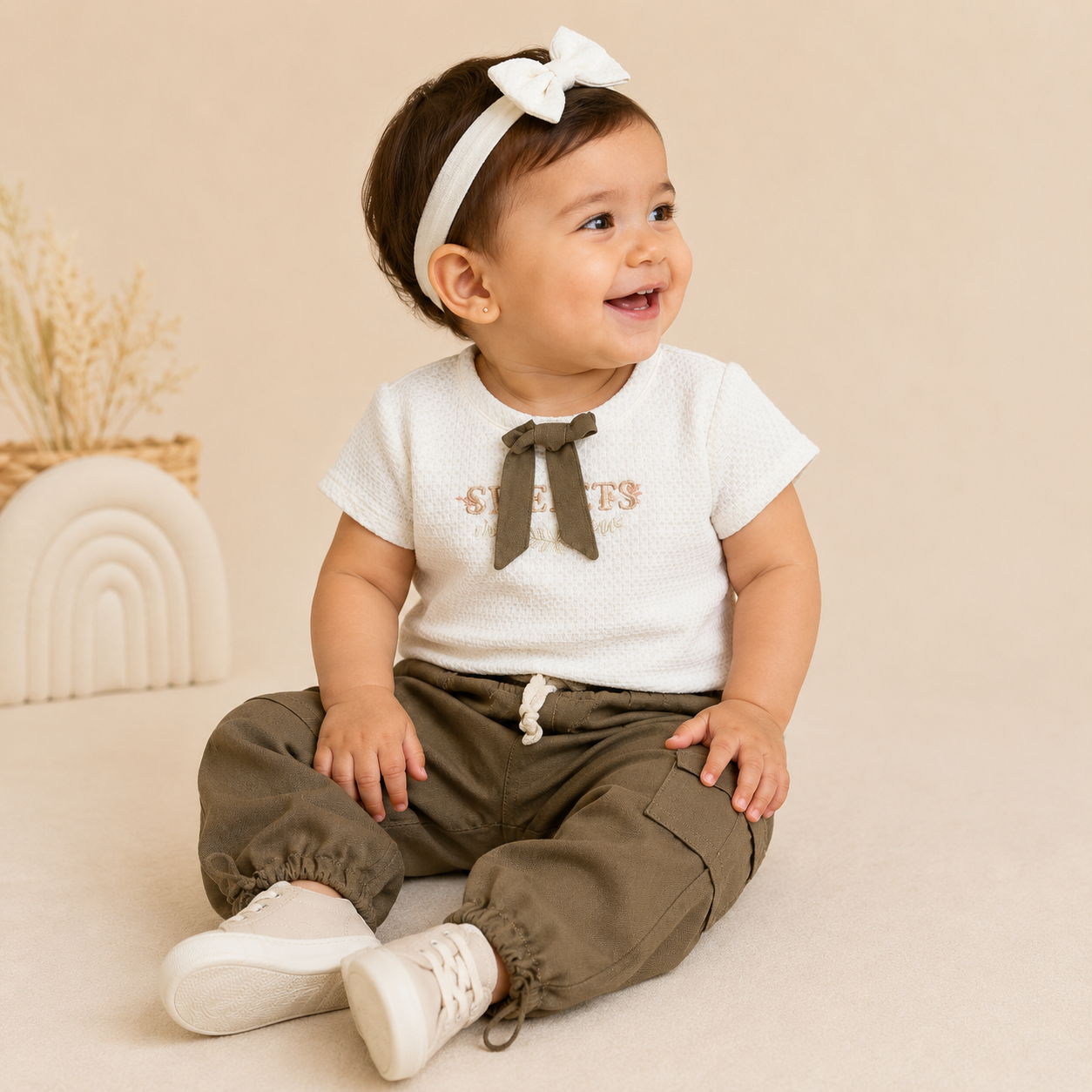 ⭕️ CONJUNTO 2 PIEZAS CASTILLITOS BLANCO| MARA BABY