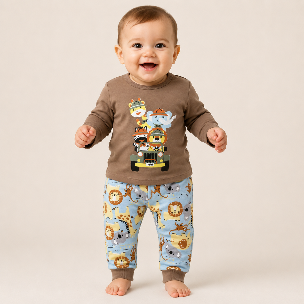 ⭕️ CONJUNTO 2 PIEZAS LEÓN BEIGE |MARA BABY