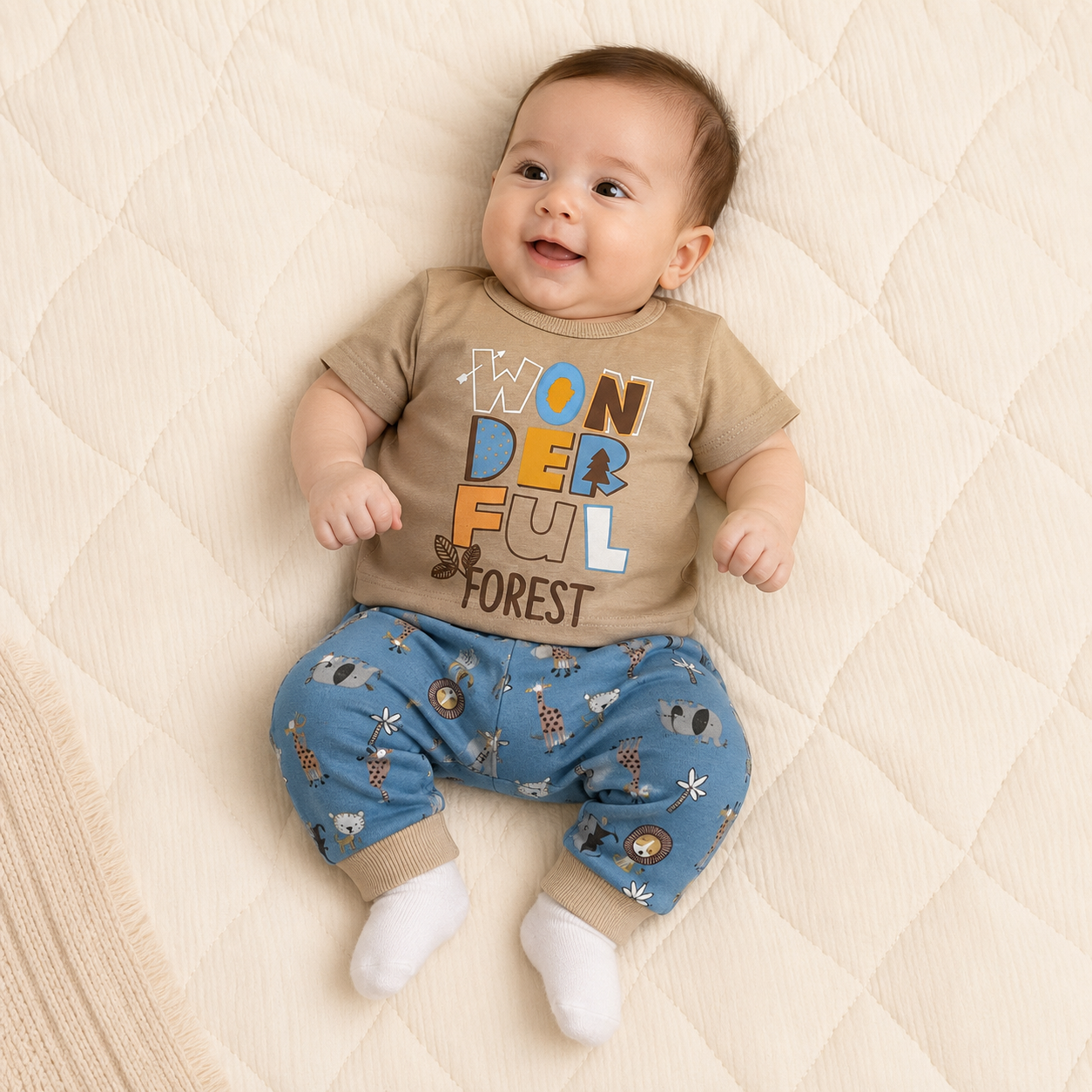 ⭕️ CONJUNTO 2 PIEZAS TONO CLARO WONDERFUL| MARA BABY (