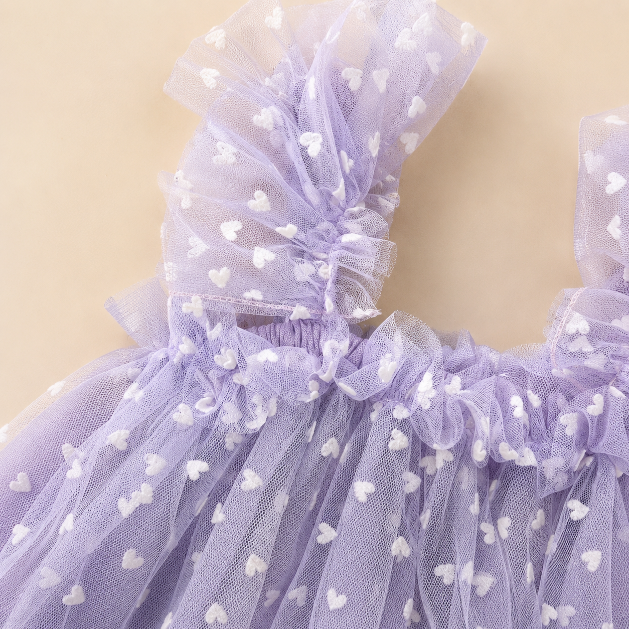 ⭕️ VESTIDO TUL LILA CORAZONES | MARA BABY