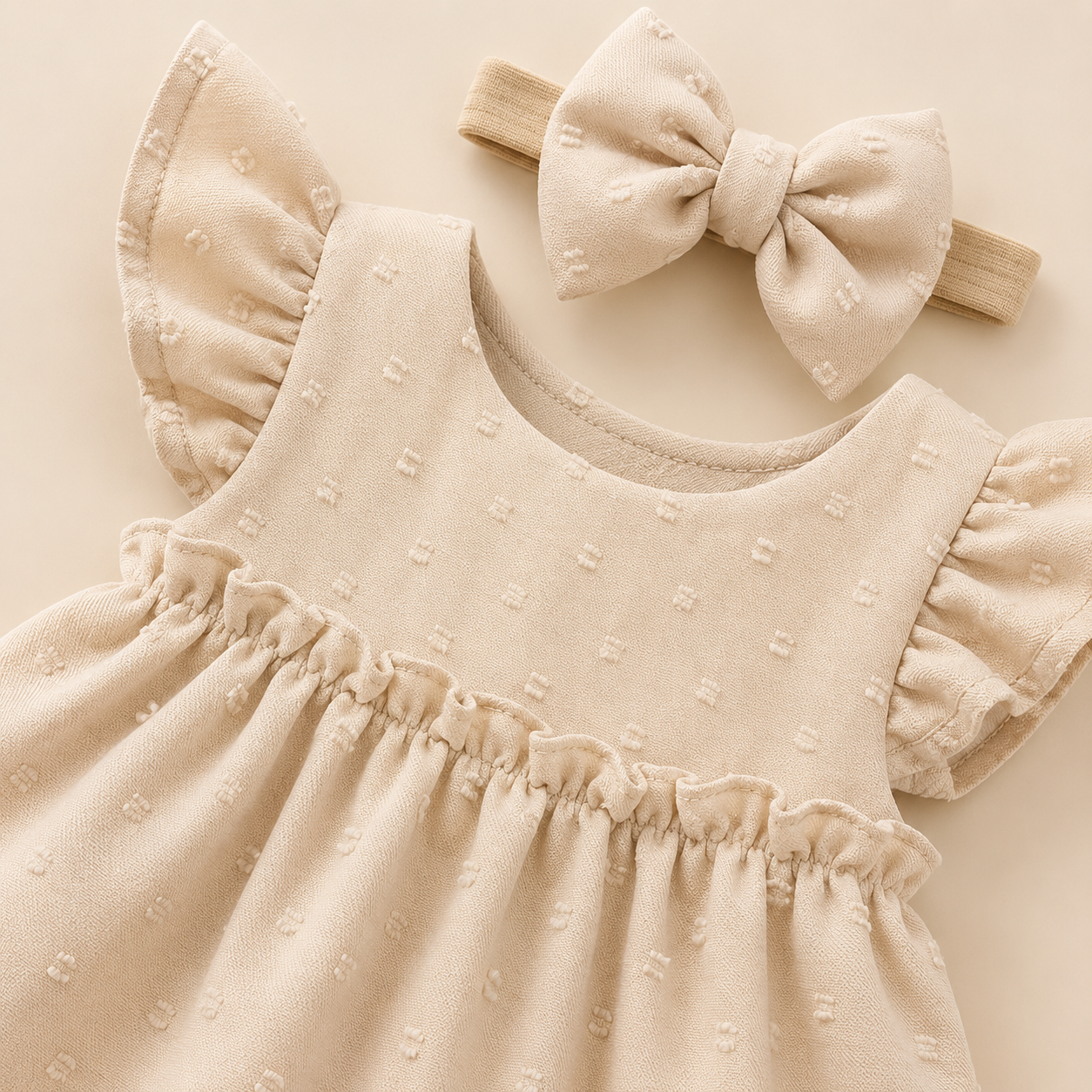 ⭕️ VESTIDO TEXTURIZADO CON MANGAS