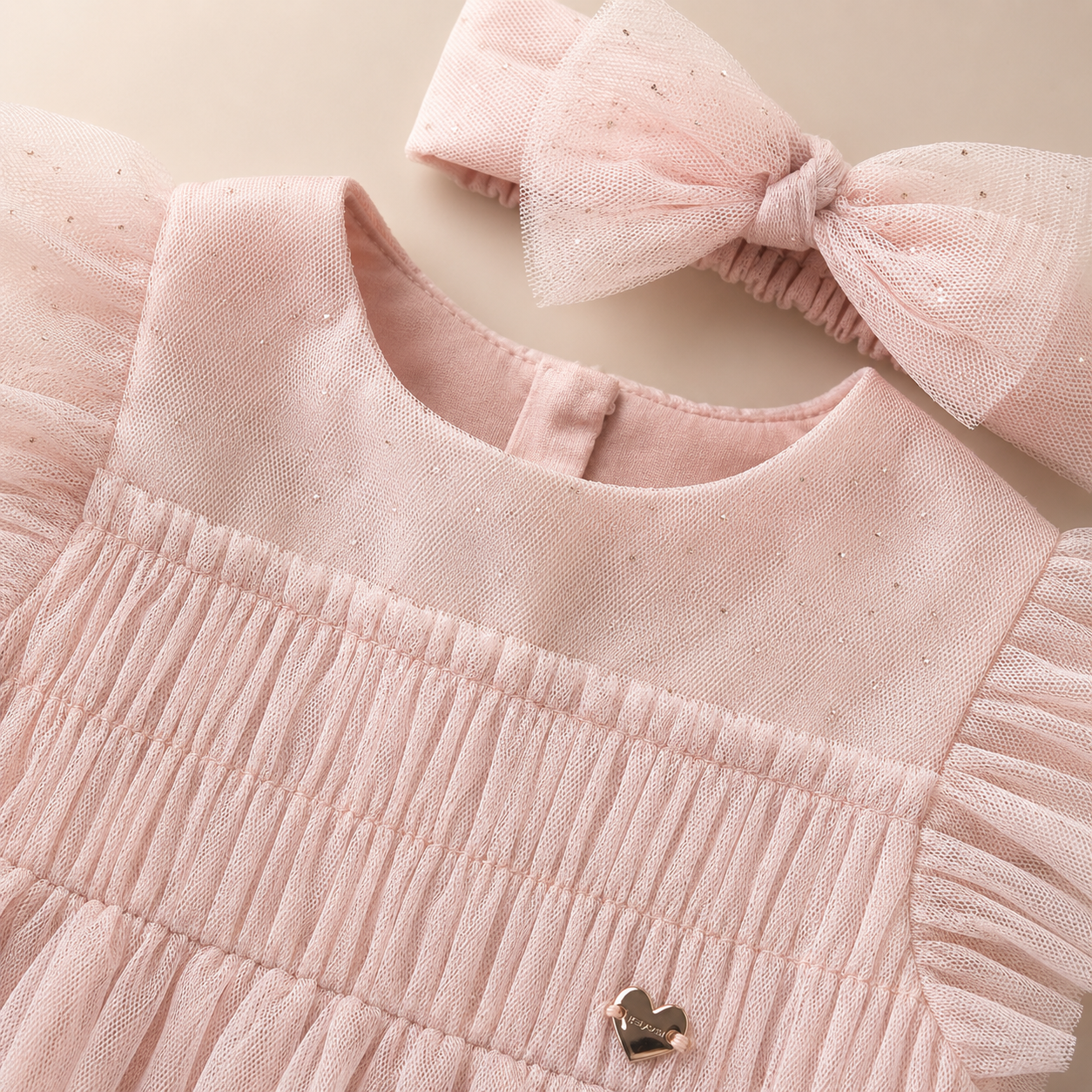 ⚪️ VESTIDO TUL SALMÓN MAYORAL | MARA BABY
