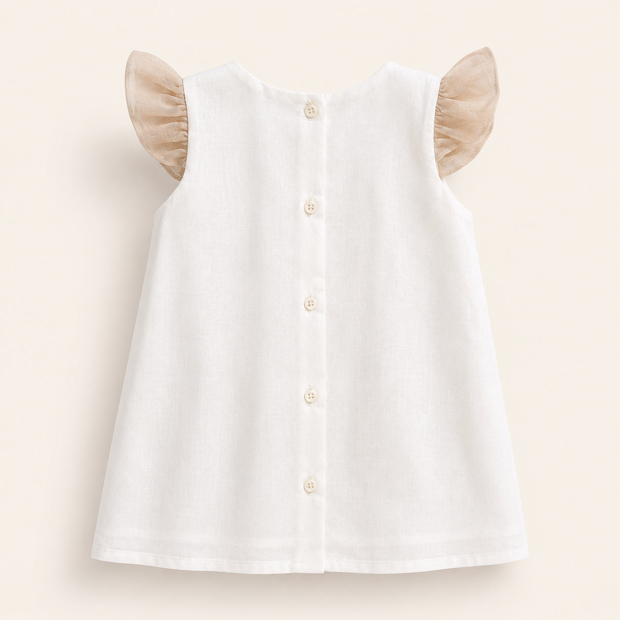 ⚪️ VESTIDO CAT BEIGE BEBÉ FELIZ | MARA BABY