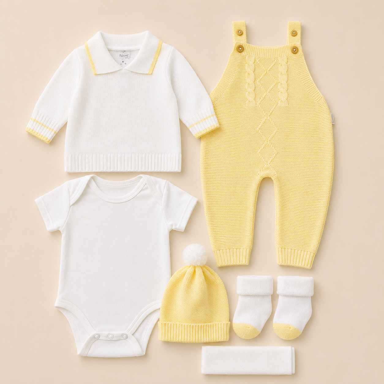 PRIMER DÍA OVEROL REF. ÁMBAR AMARILLO | MARA BABY