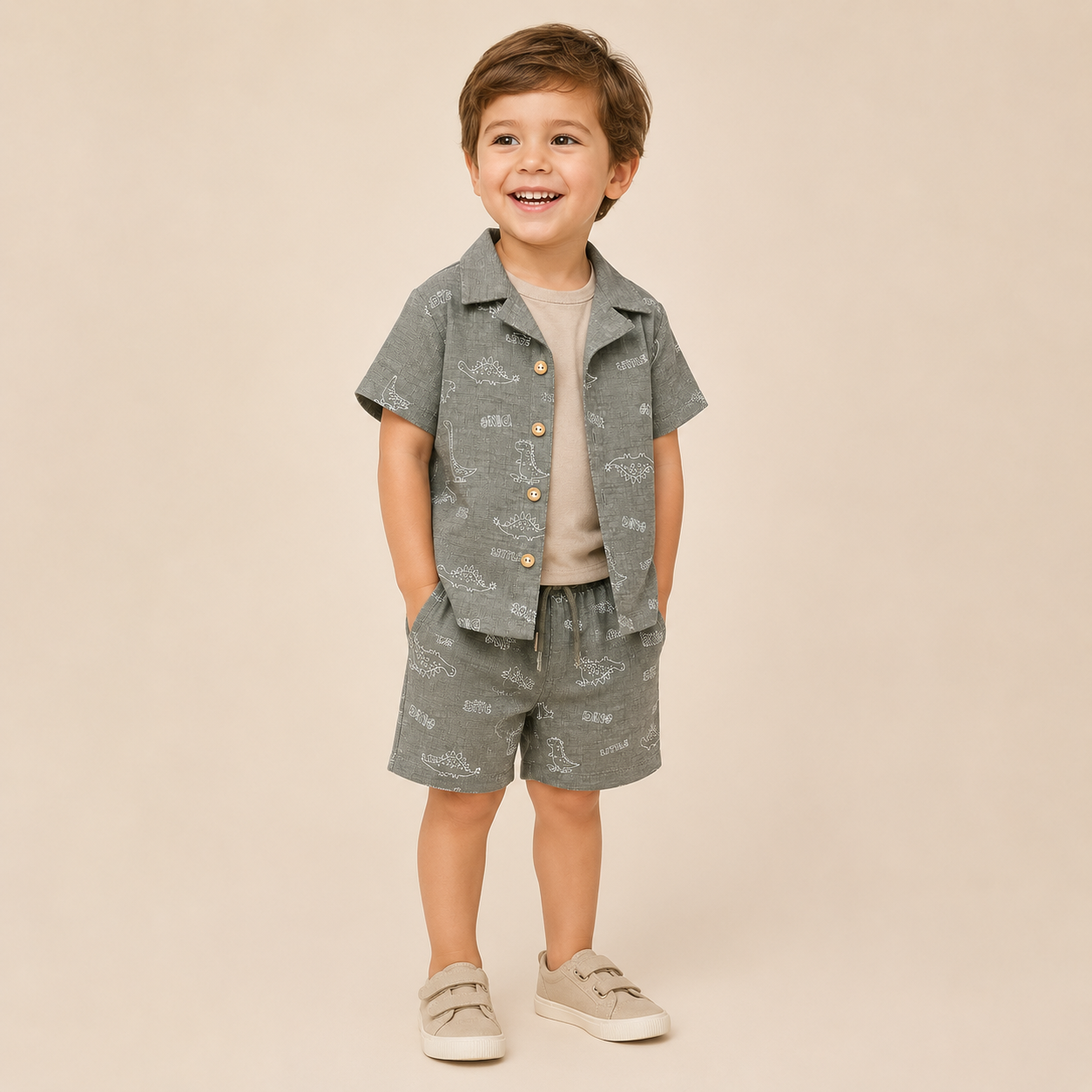 ⭕️ CONJUNTO 3 PIEZAS- JOY BABY GRIS