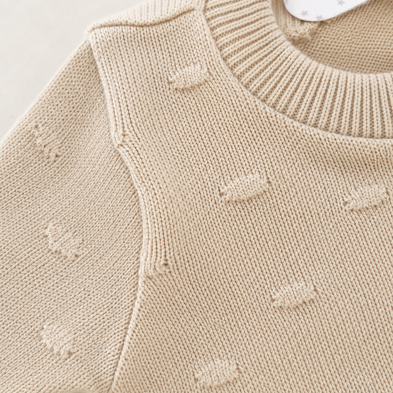 ⚪️ Conjunto Primera Muda Tejido Ref. Morgan Beige
