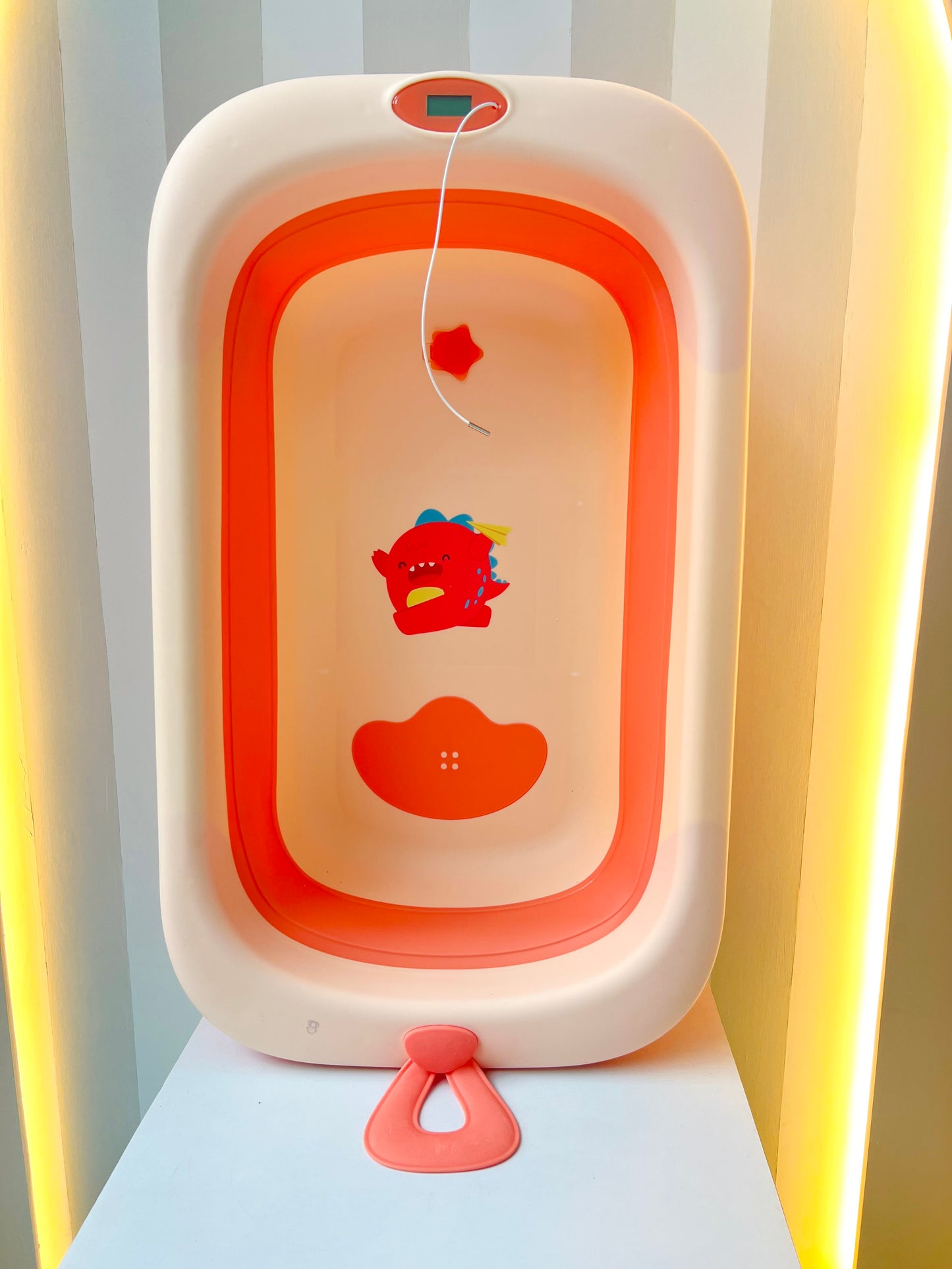 BAÑERA PLEGABLE CON TERMÓMETRO Y COJÍN PARA BEBÉ + BOWLS PLEGABLES