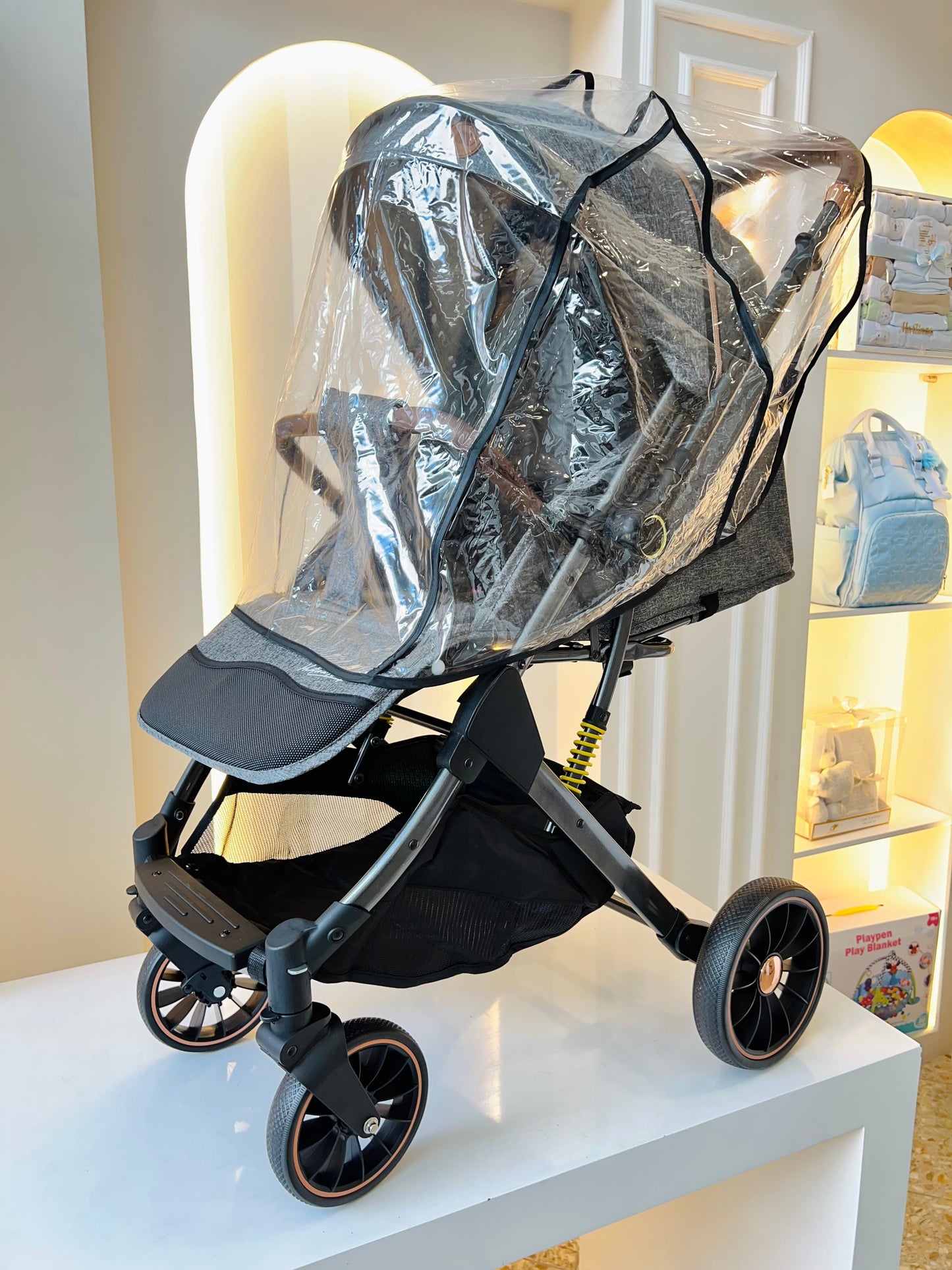 COCHE PASEADOR PLEGABLE MARTIN@S CON PAÑALERA GRIS