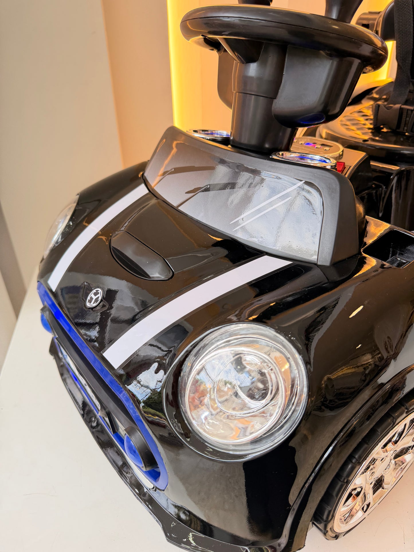 CARRO ELÉCTRICO MINI COOPER NEGRO