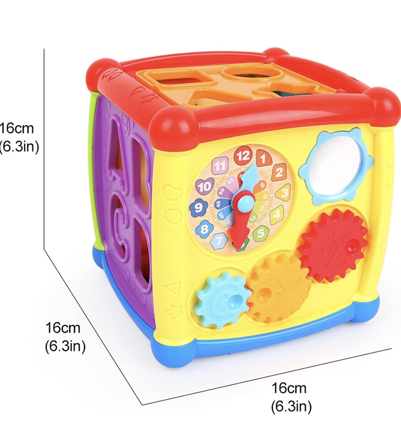 Cubo Didáctico Multifuncional 6 en 1 – Actividades Sensoriales, Musicales y de Aprendizaje