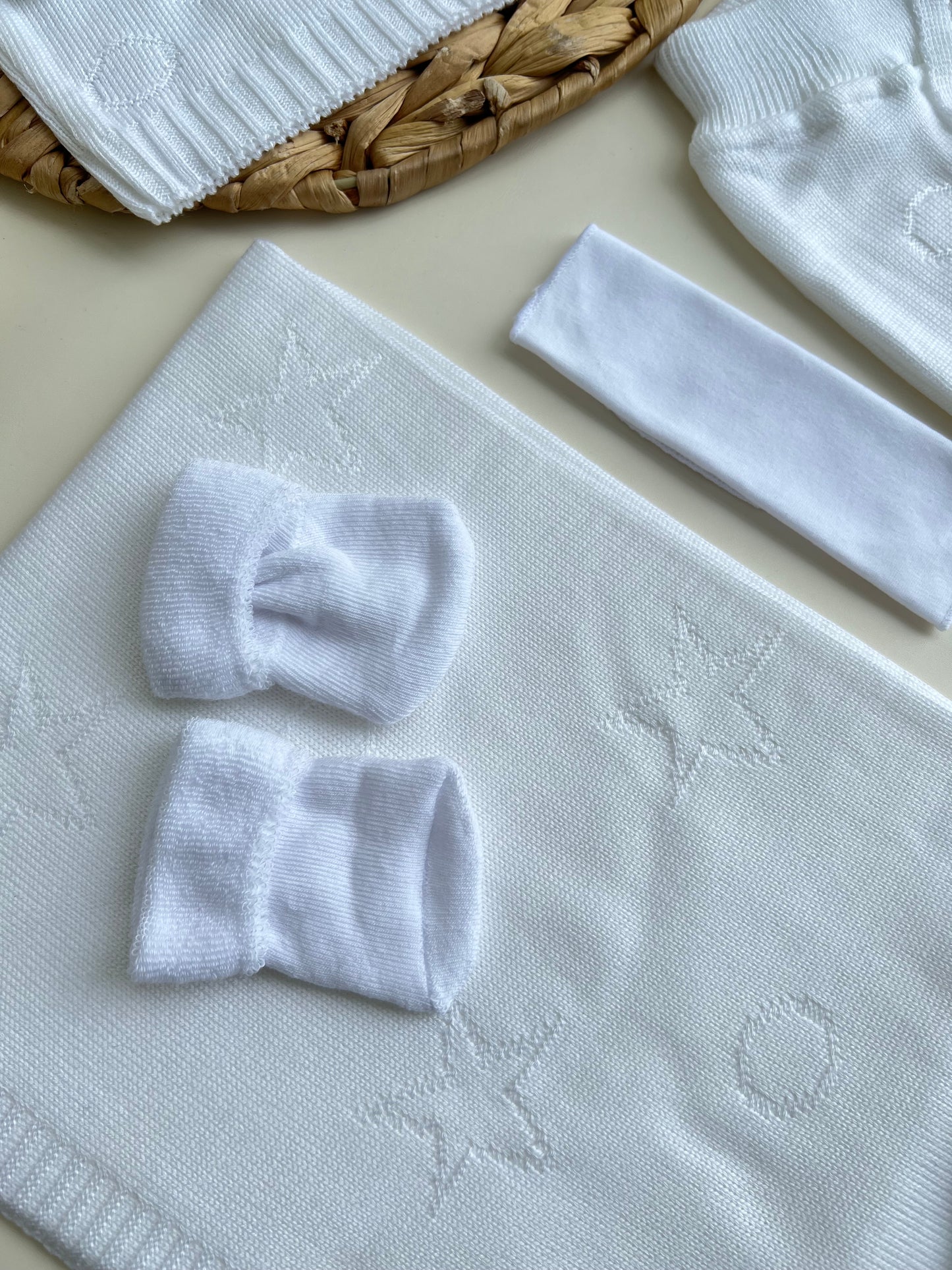 SET TEJIDO REF. ESTRELLAS PUPPET CON COBIJA ROSADO