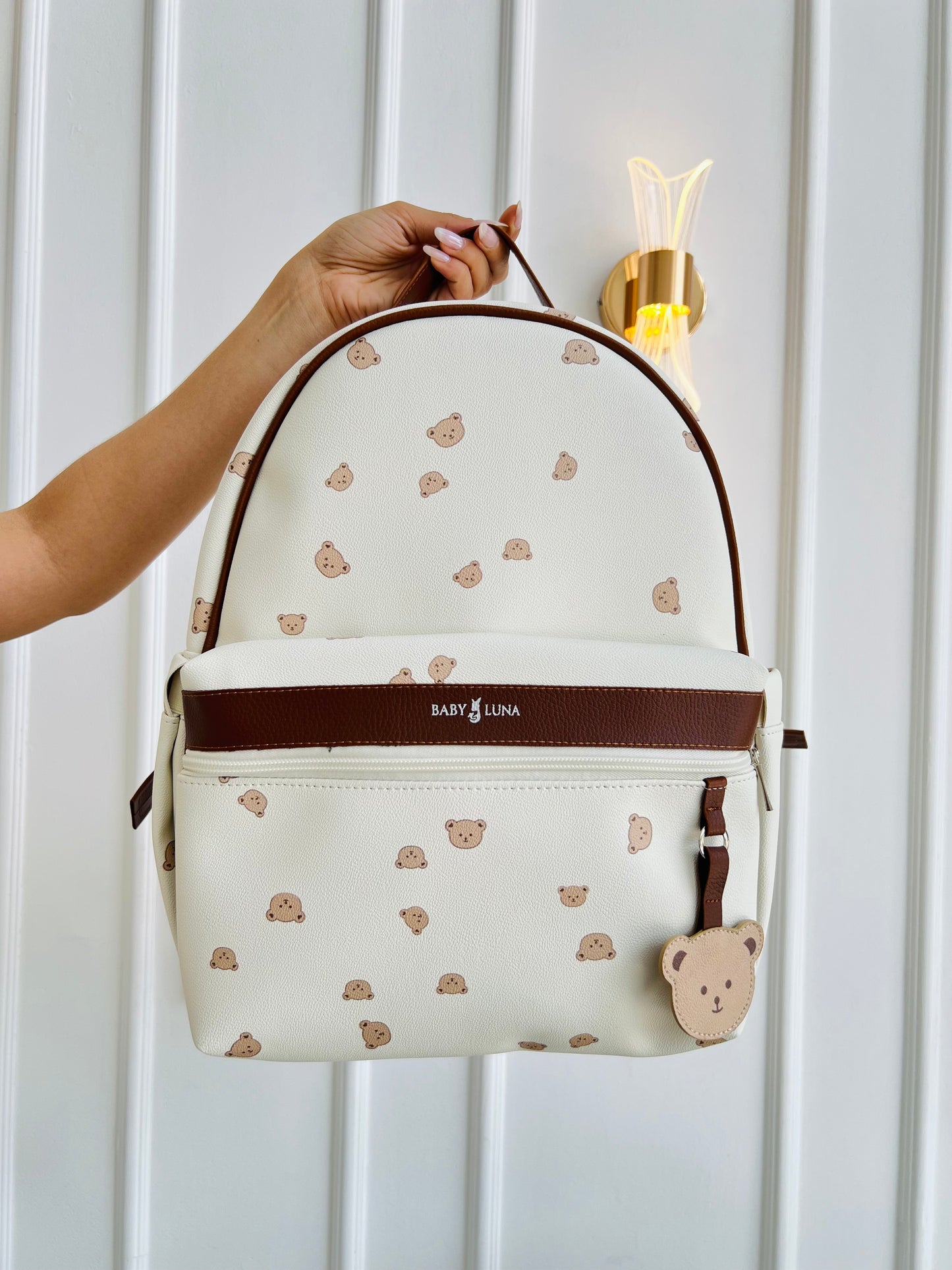 PAÑALERA DE LUJO TEDDY EN CUERO VEGANO