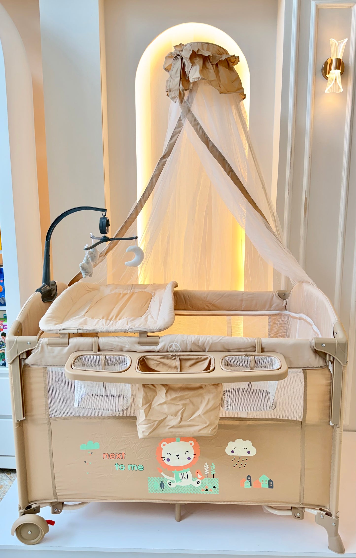 Cuna Corral Colecho de 2 Niveles Multifuncional