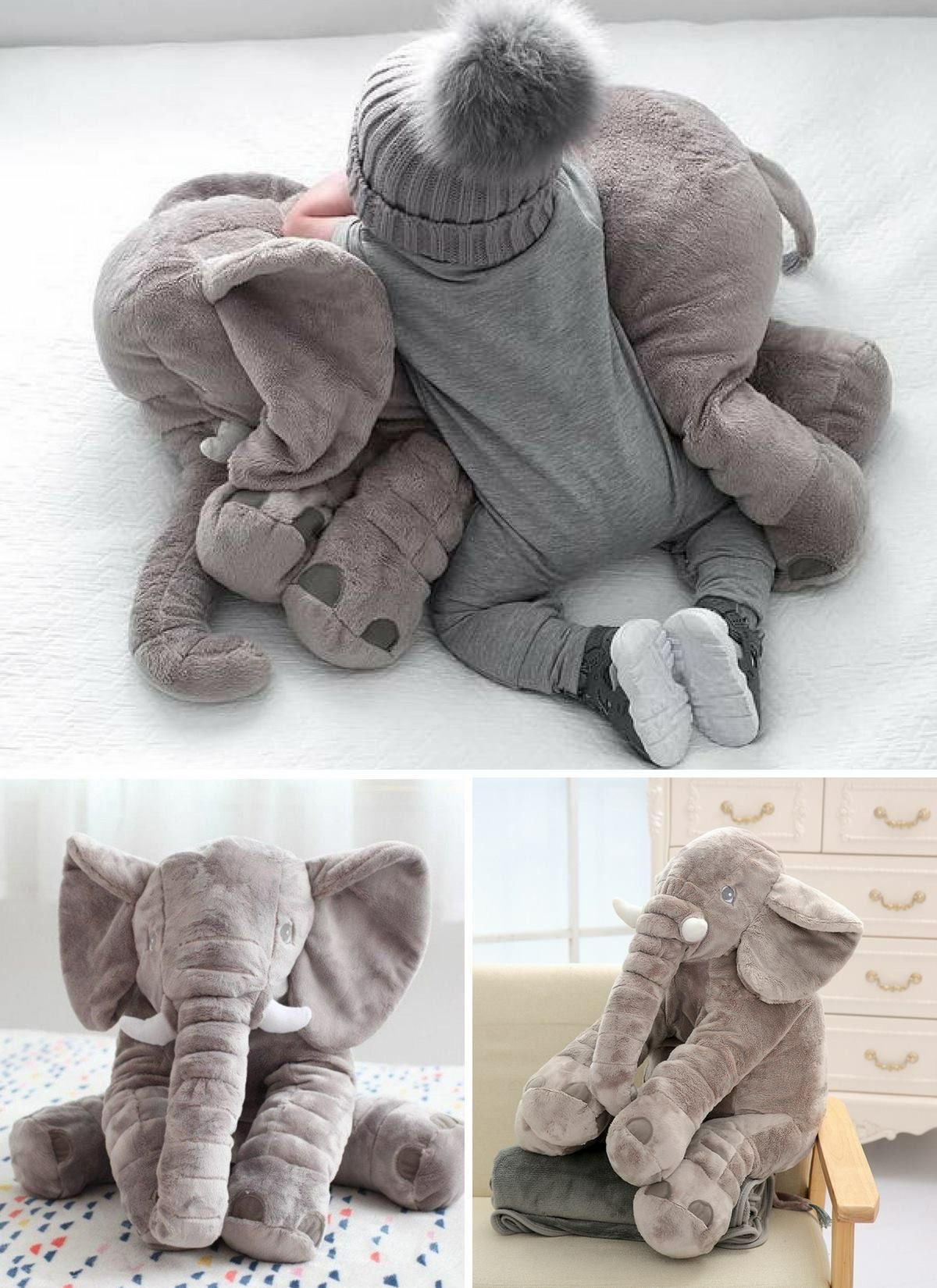 PELUCHE ELEFANTE CON COBIJA HIPOALERGENICO