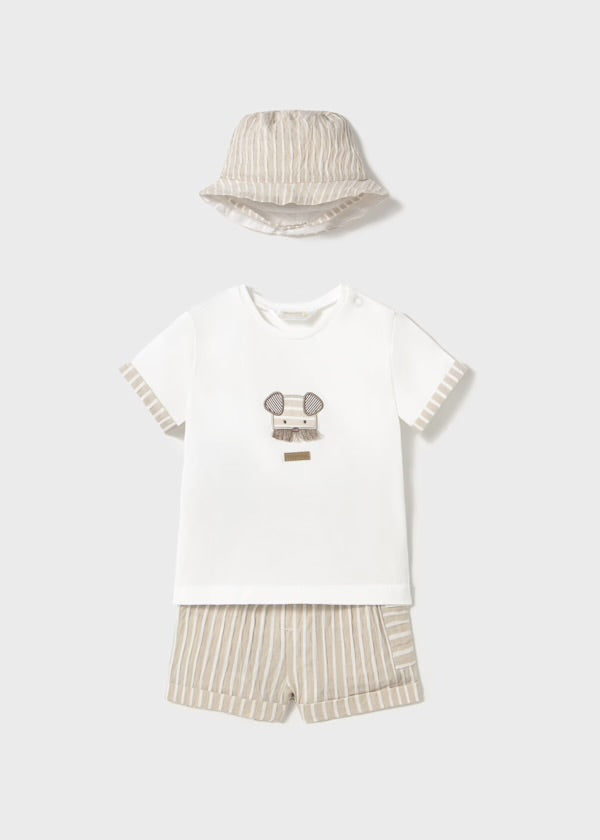 CONJUNTO CON GORRO RECIÉN NACIDO MAYORAL