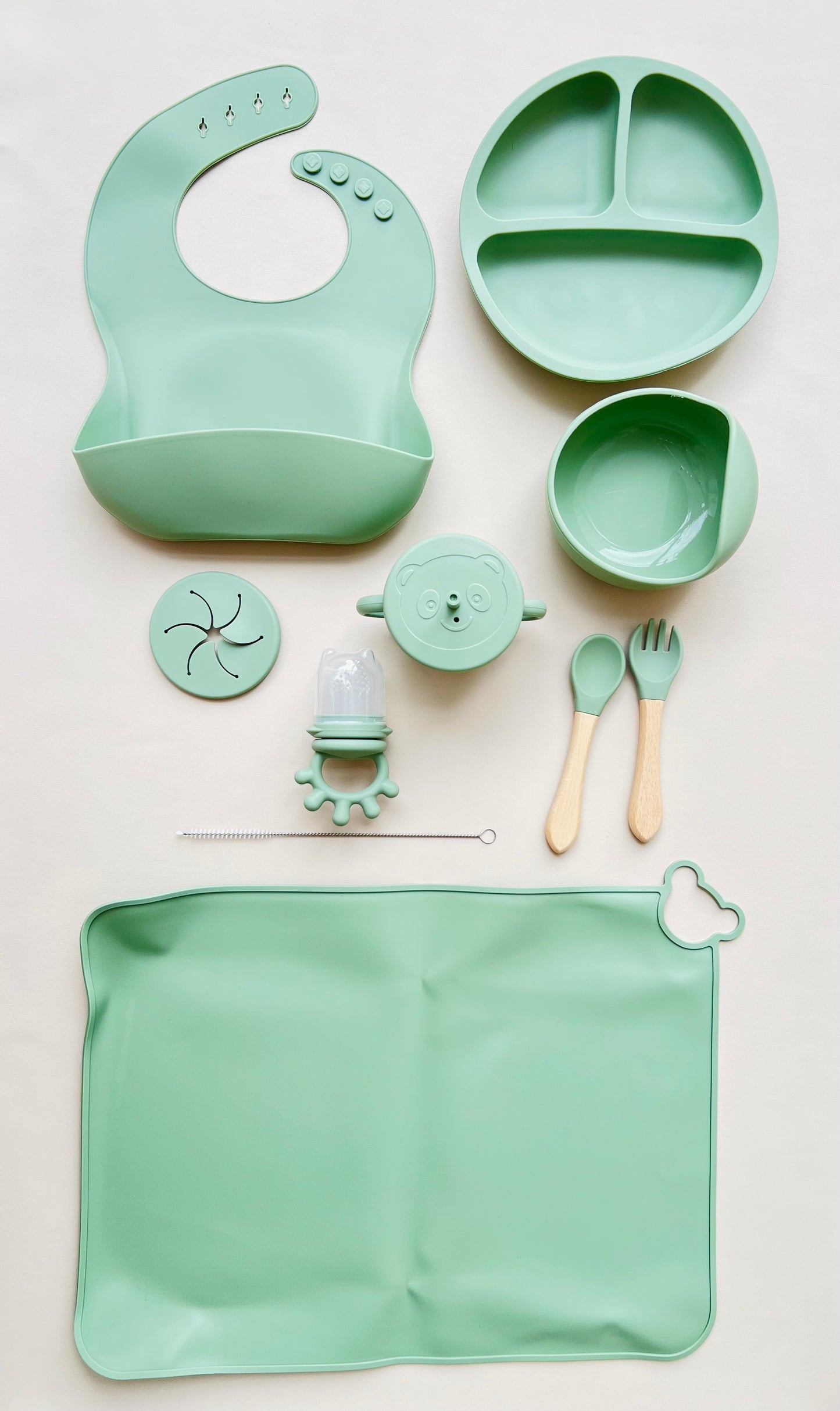 SET DE ALIMENTACIÓN COMPLEMENTARIA 9 PIEZAS VERDE