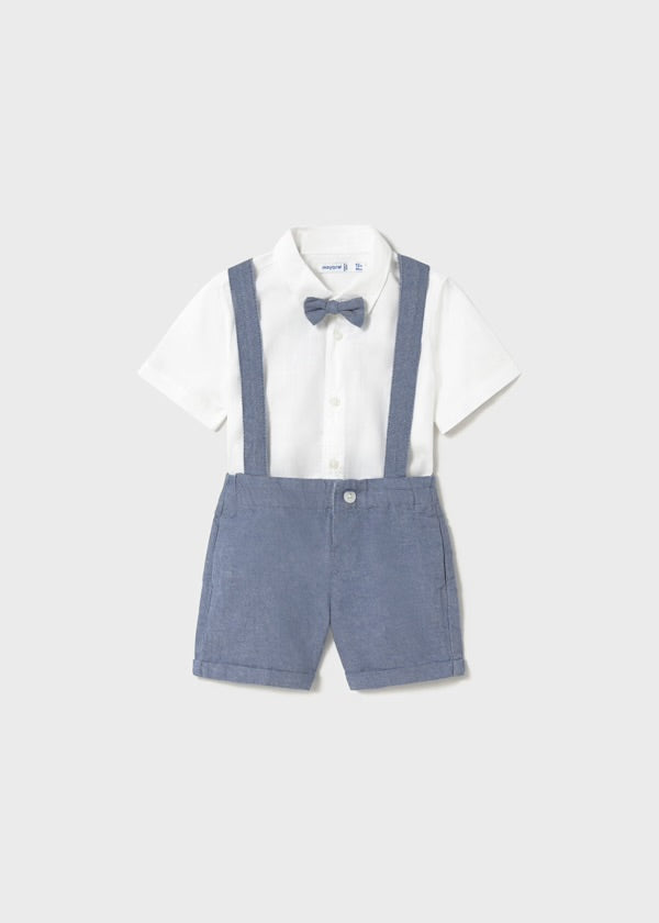 CONJUNTO BERMUDA Y CAMISA CON PAJARITA BEBÉ MAYORAL