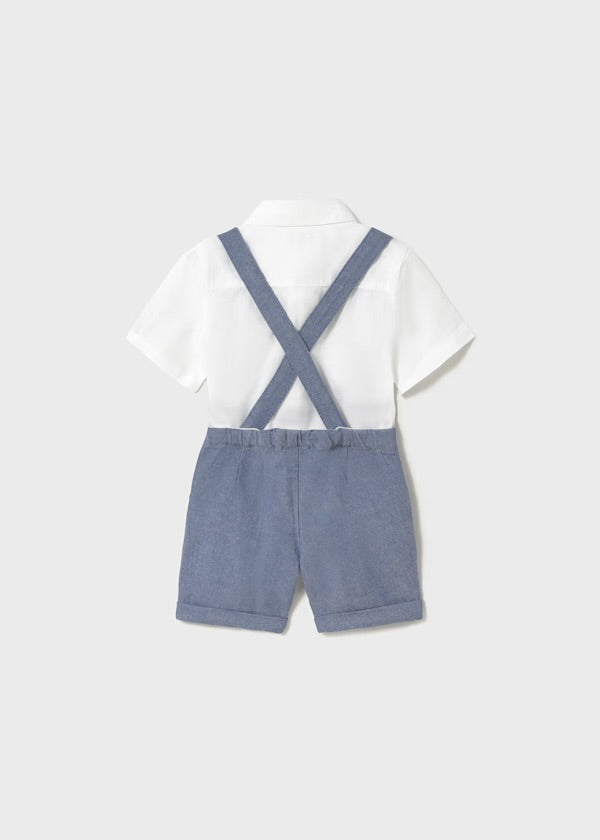 CONJUNTO BERMUDA Y CAMISA CON PAJARITA BEBÉ MAYORAL