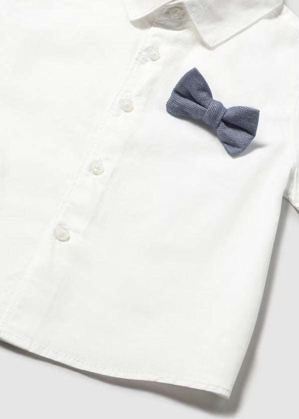 CONJUNTO BERMUDA Y CAMISA CON PAJARITA BEBÉ MAYORAL