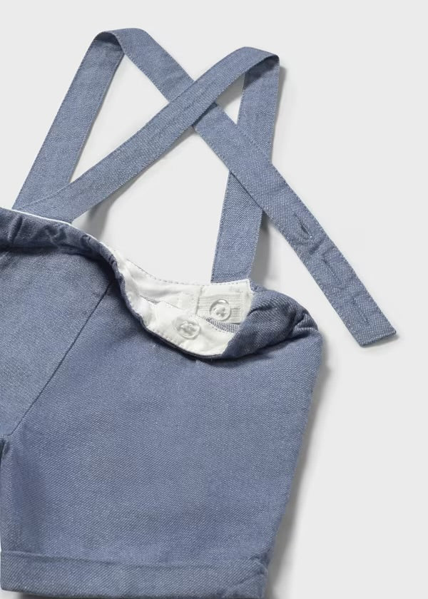 CONJUNTO BERMUDA Y CAMISA CON PAJARITA BEBÉ MAYORAL